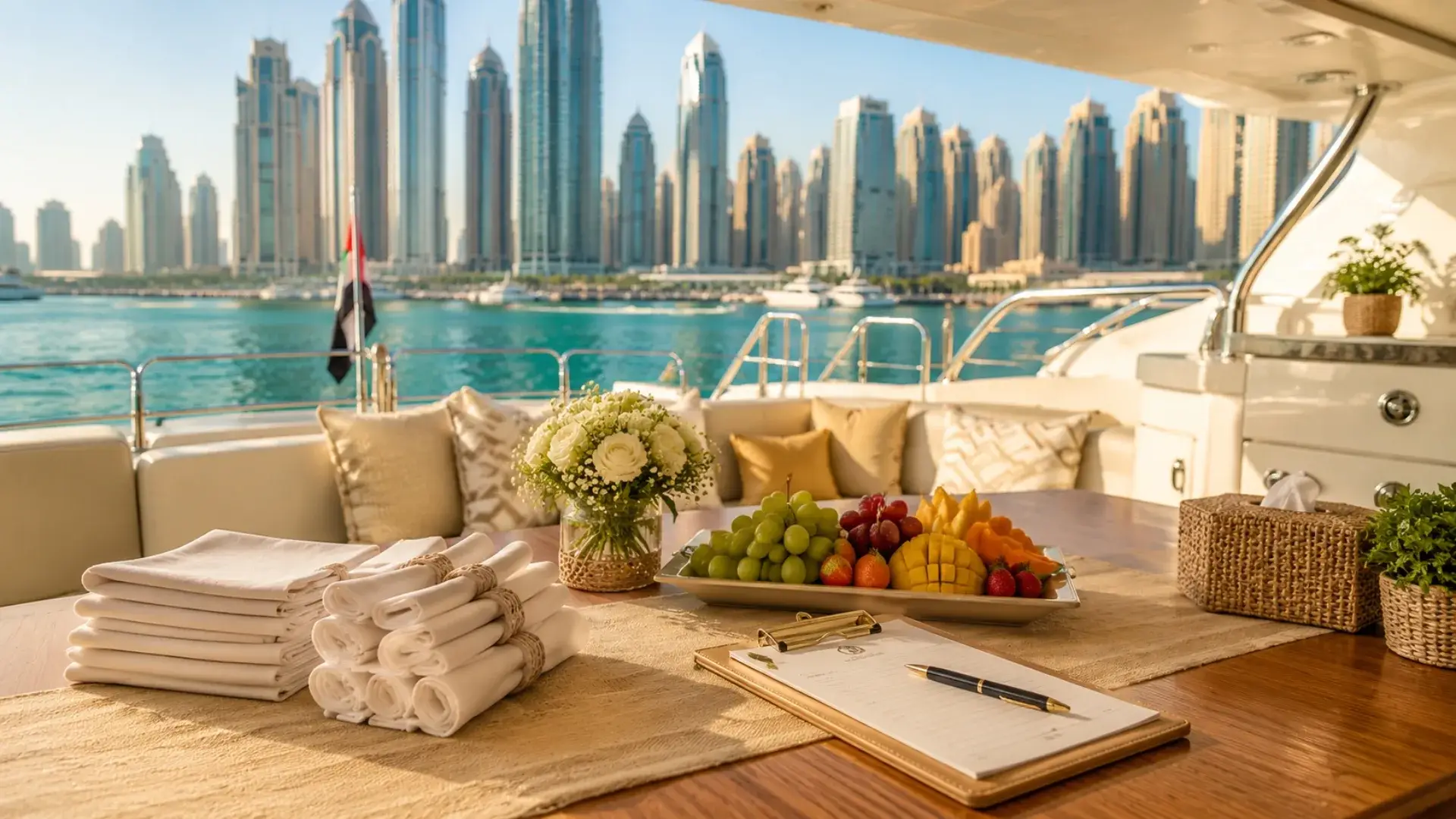 Yacht concierge and planning services in Dubai